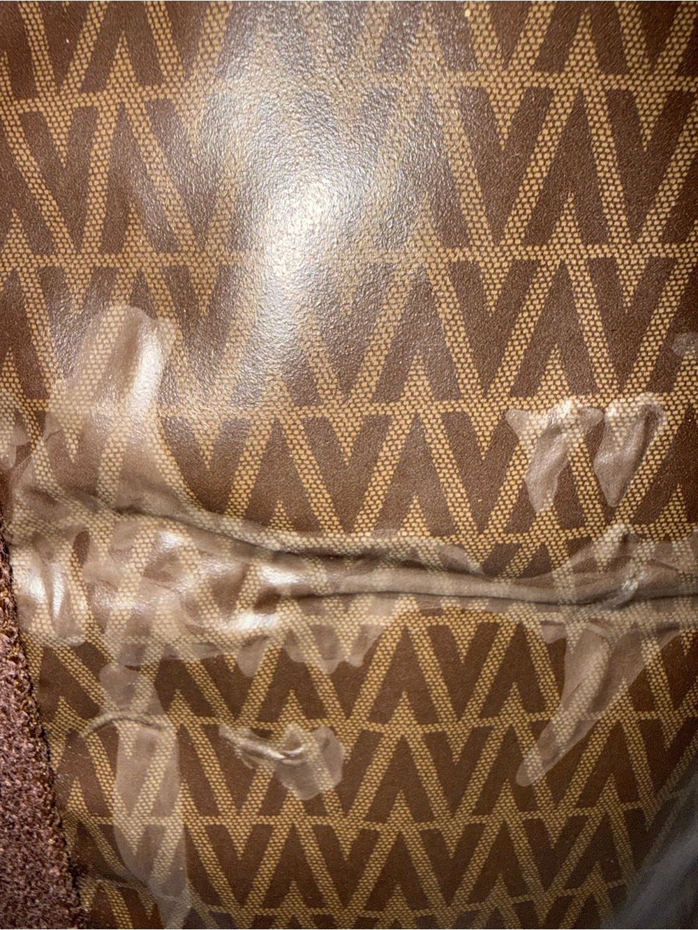 Mario Valentino Coated Canvas Large Tote Weekender Bag V Logo-with callouts - Picture 12 of 15